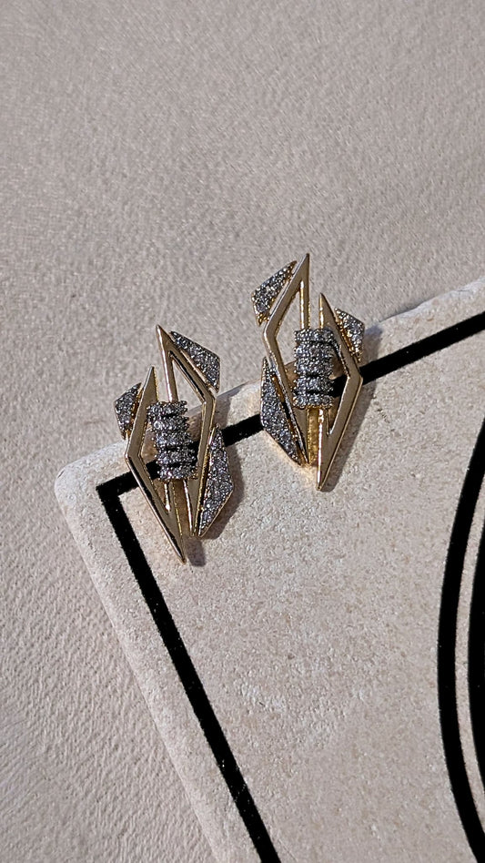 Glow Series - Asimetrik Taşlı Minimal Küpe (KOD-400)