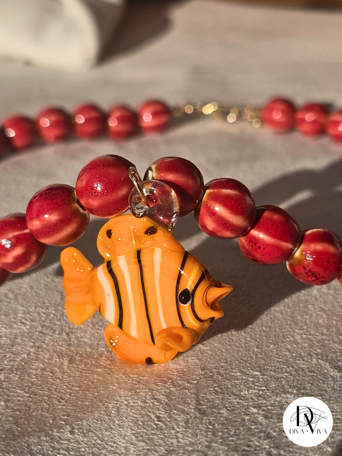 Red Coral Fish Kolye (KOD-251)