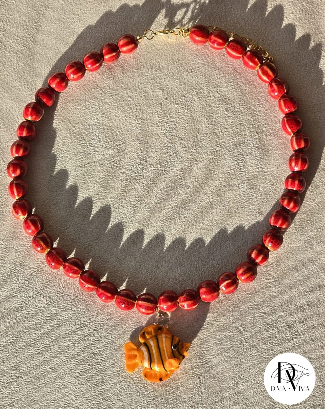 Red Coral Fish Kolye (KOD-251)