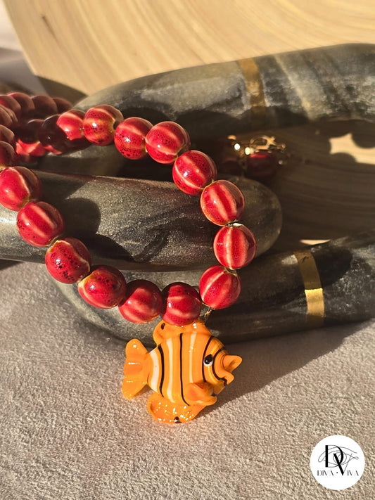 Red Coral Fish Kolye (KOD-251)