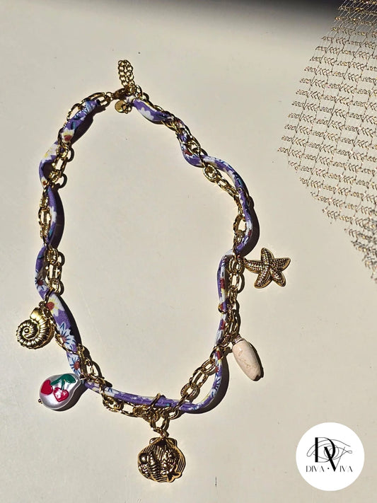 Steel Scarf Necklace Model 5 (KOD-245-4)