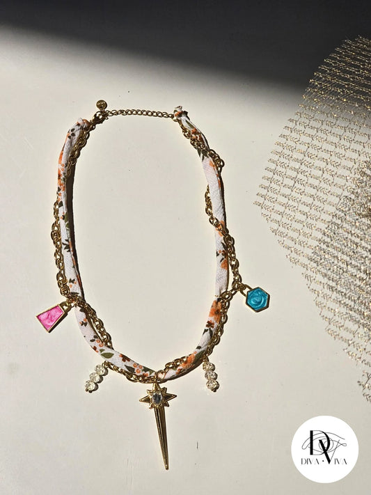 Steel Scarf Necklace Model 4 (KOD-245-3)