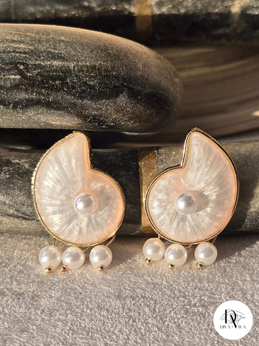 Pearl Shell Sallantılı Küpe (KOD-291)