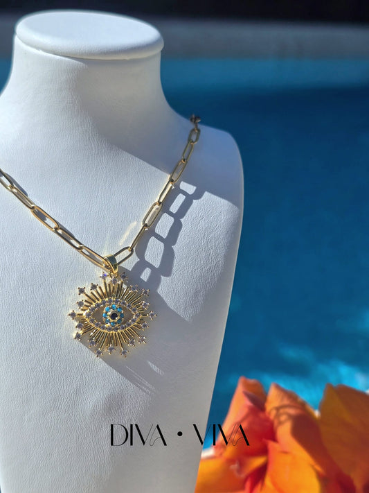 Solar Eye Çelik Kolye (KOD-137)