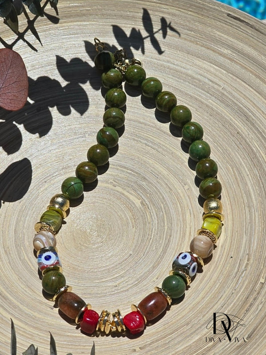 Soleia XVIII – Eye Mosaic Labradorit Kolye (KOD-210)