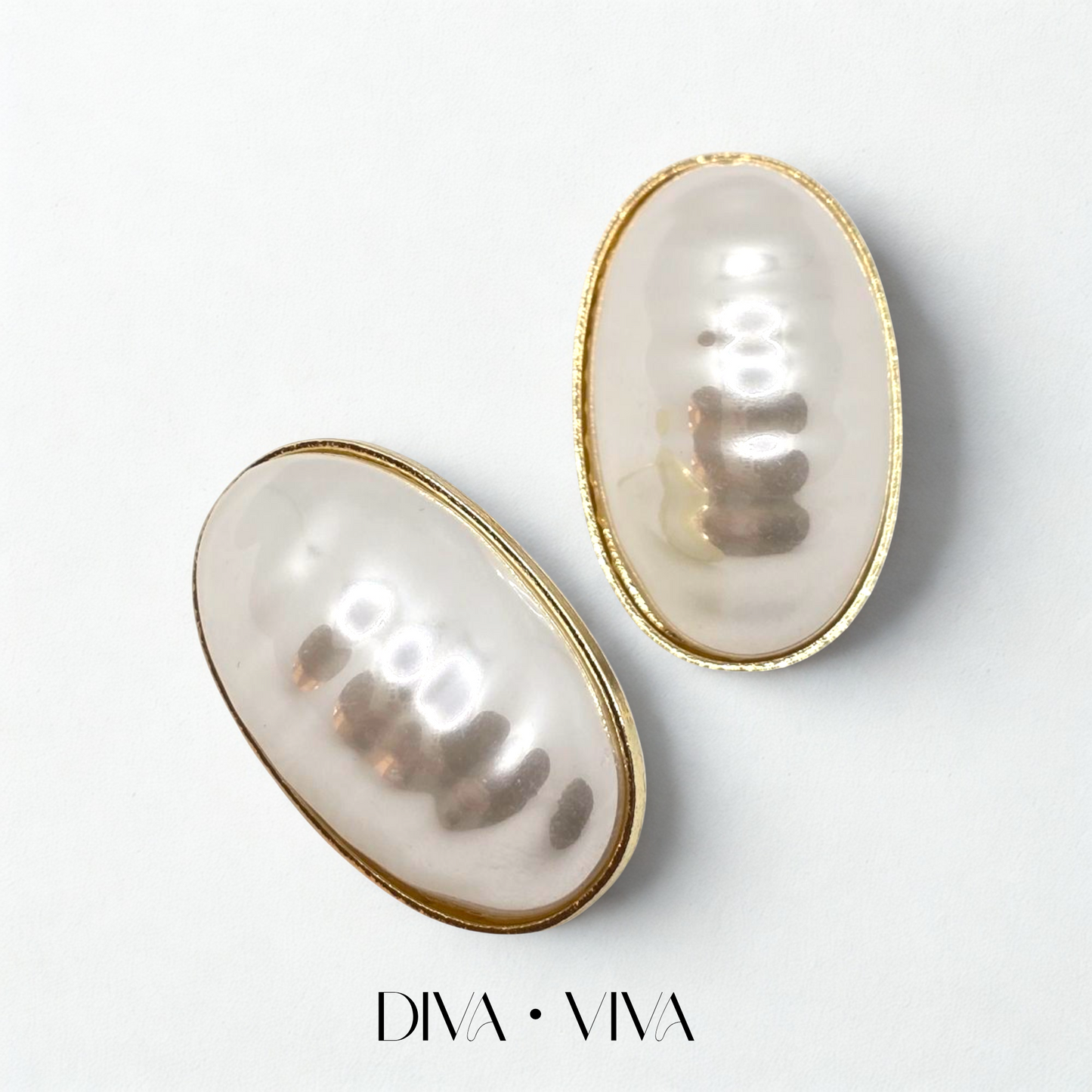 Luna Oval Vintage Küpe (KOD-132)