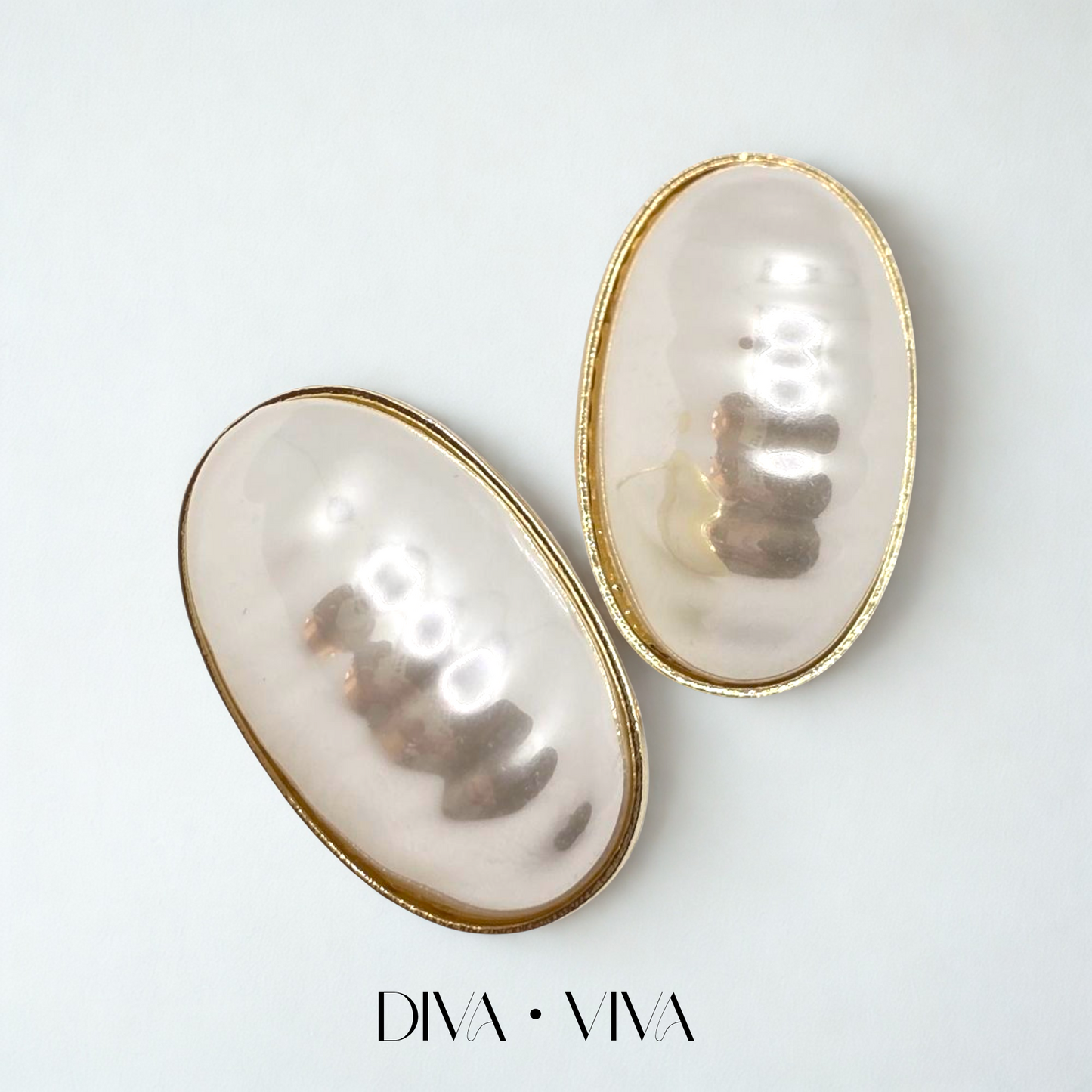 Luna Oval Vintage Küpe (KOD-132)