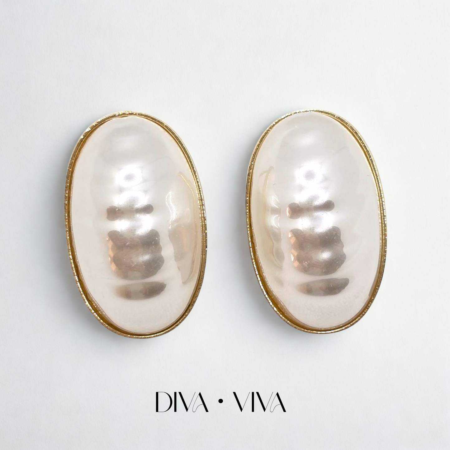Luna Oval Vintage Küpe (KOD-132)