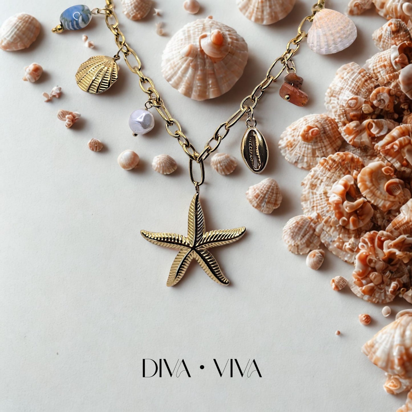 Sea Star Çelik Charm Kolye (KOD-107)