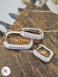 Glow Earrings – Gold Kaplama Taş Detaylı 3'lü Küpe Set (KOD-354)