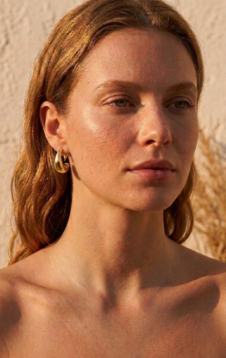 Luna Damla Gold Küpe