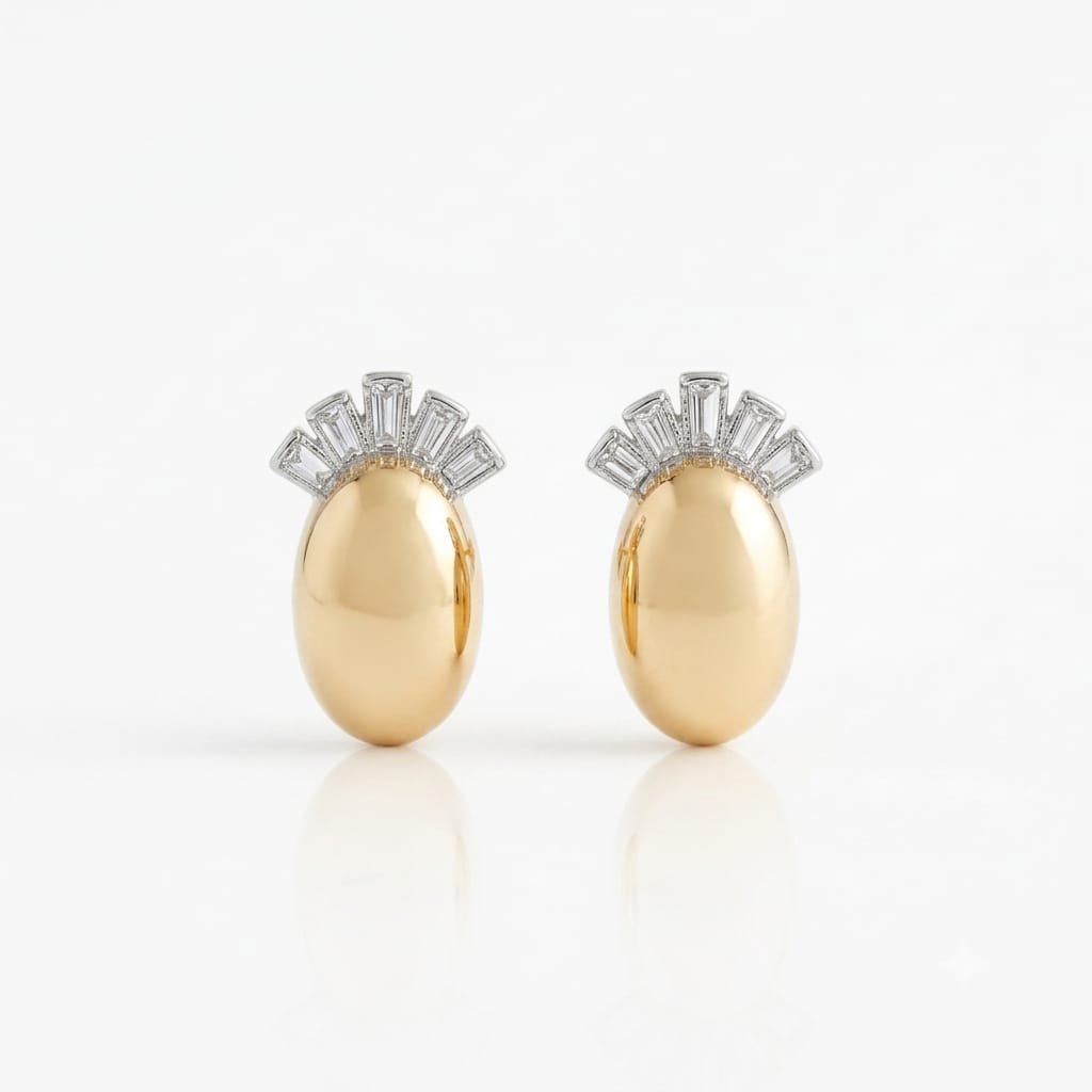 Gold Kaplama Pirinç Mini Küpe