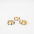 Gold Kaplama Pirinç 3lü Halka Küpe Set