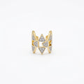 Gold Kaplama Pirinç Tasarım Earcuff