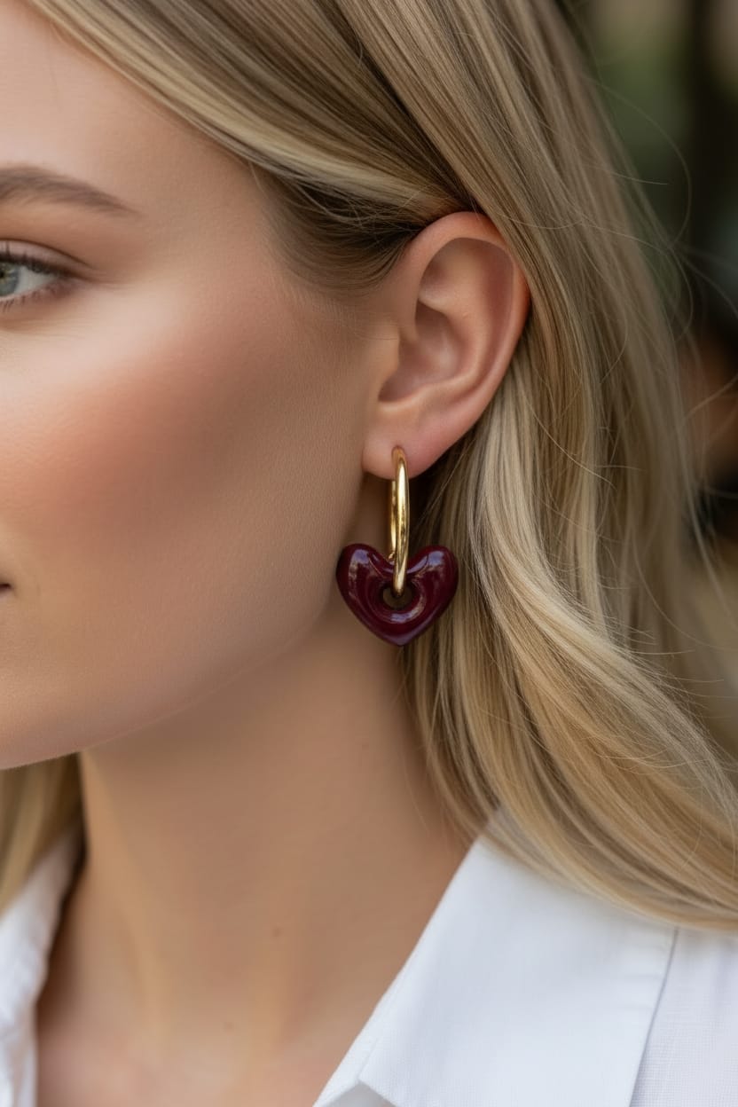 Amore Burgundy Küpe (KOD-421)