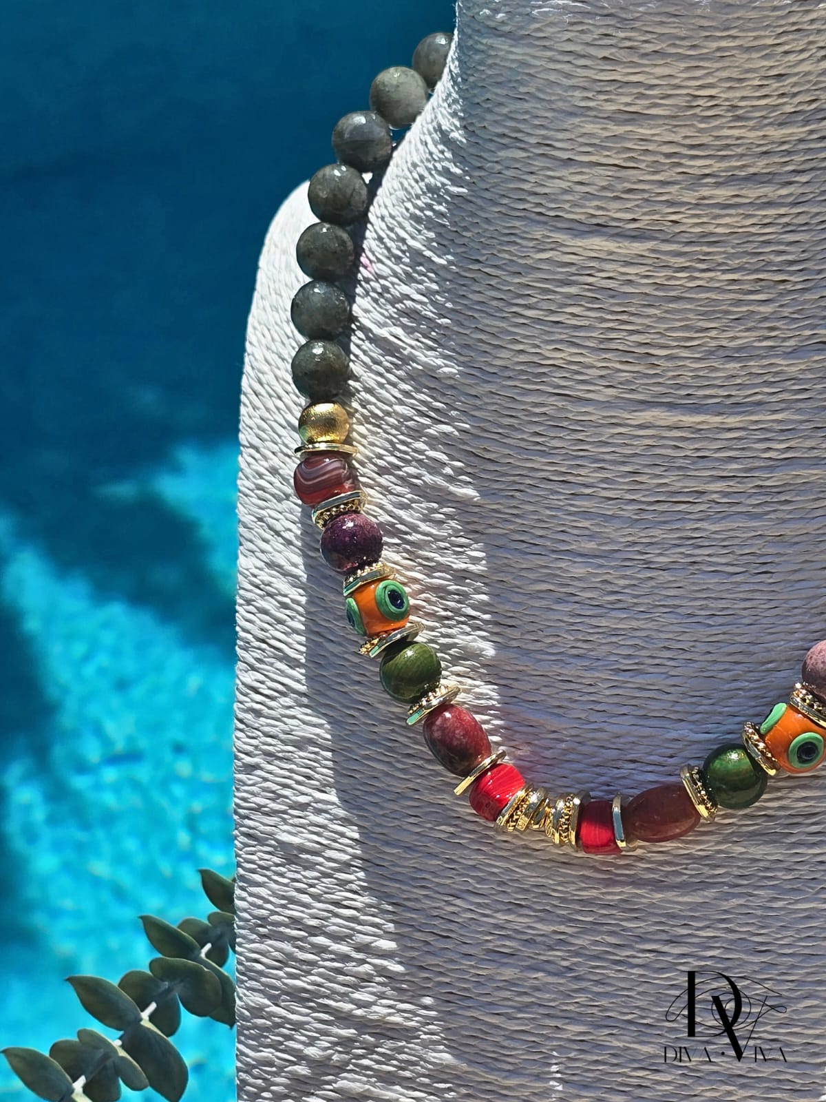 Soleia XVIII – Eye Mosaic Labradorit Kolye (KOD-210)