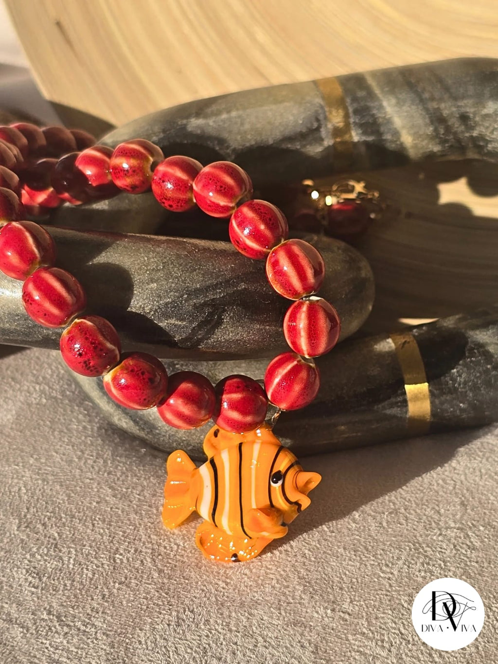 Red Coral Fish Kolye (KOD-251)