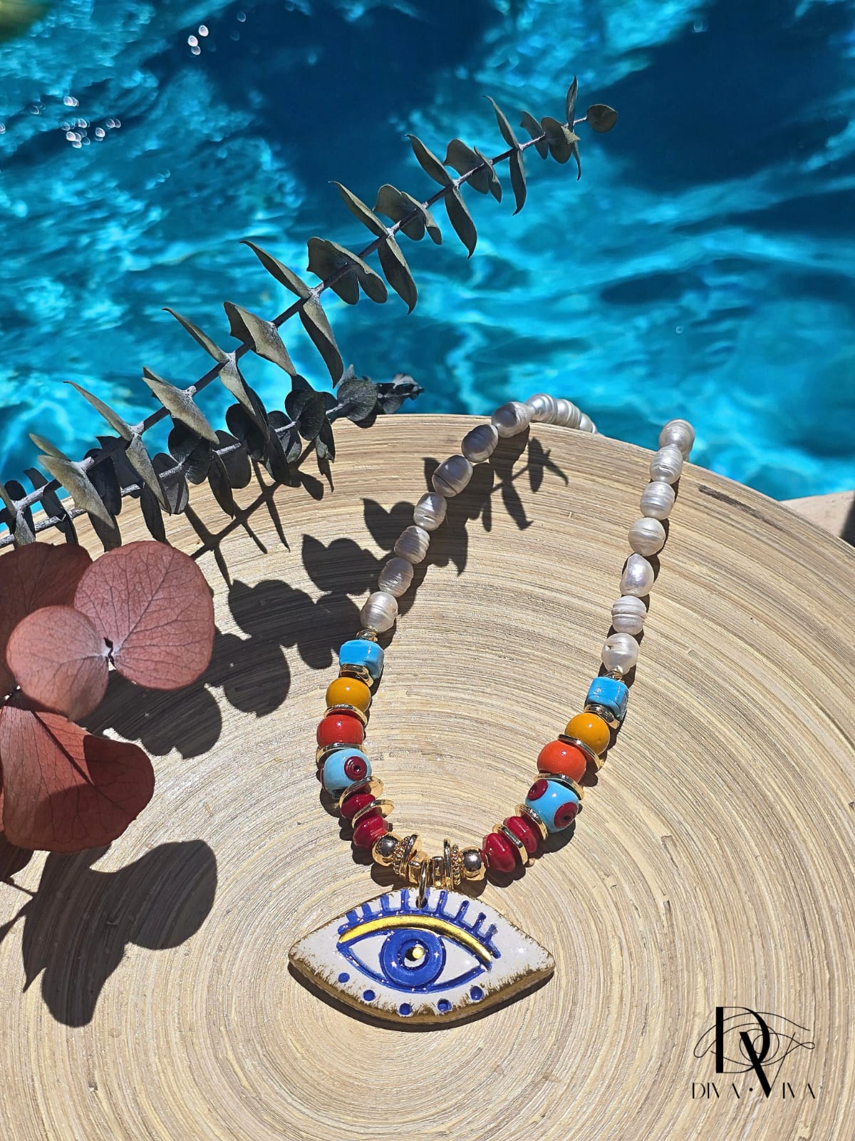 Soleia XXII – Azure Eye Amulet Kolye (KOD-214)