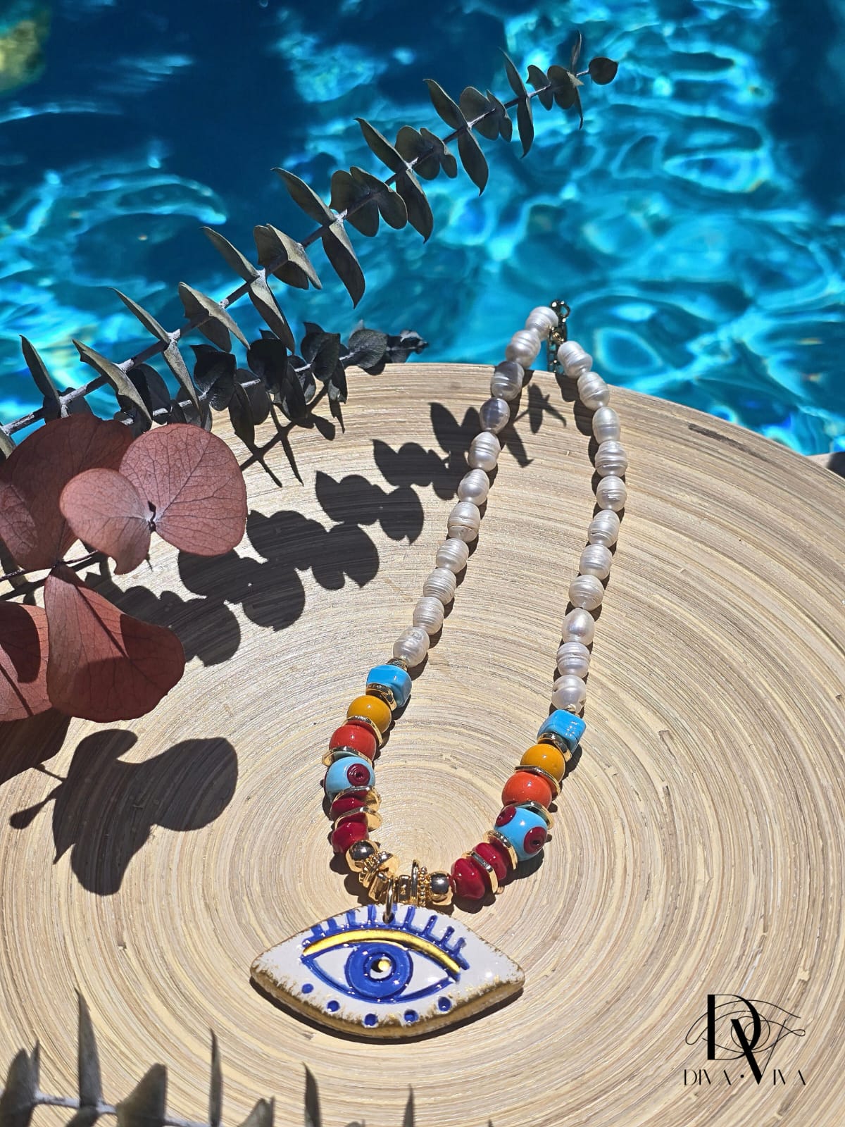 Soleia XXII – Azure Eye Amulet Kolye (KOD-214)