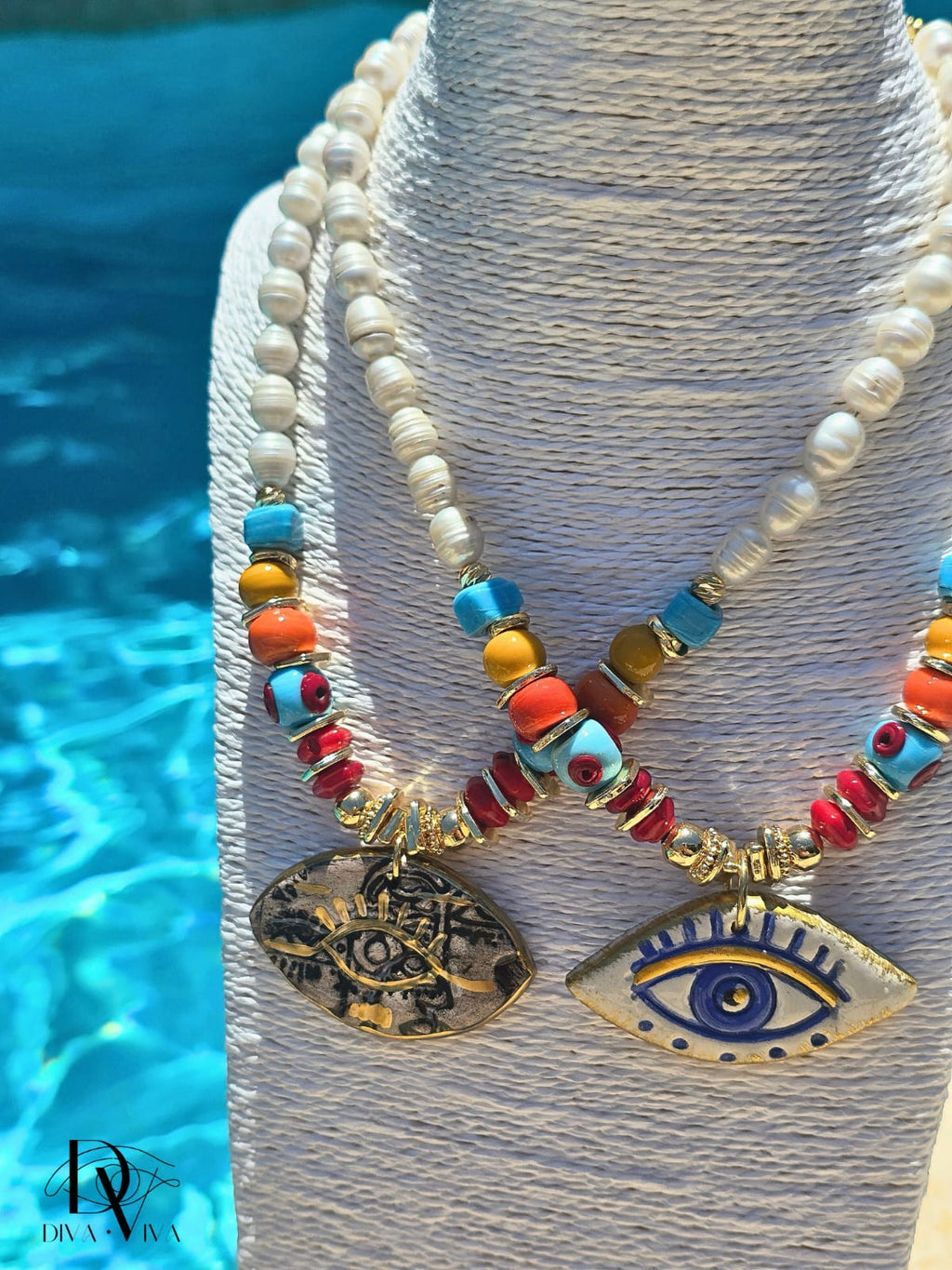 Soleia XXII – Azure Eye Amulet Kolye (KOD-214)