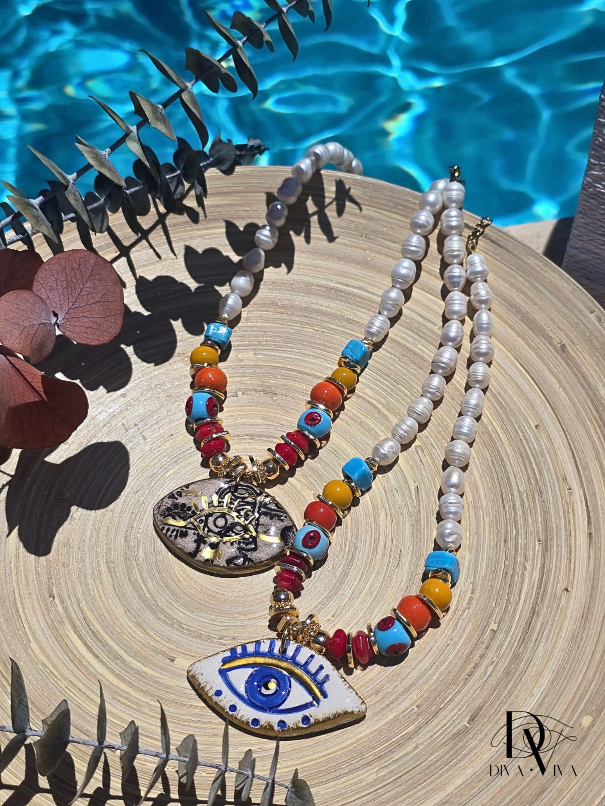 Soleia XXII – Azure Eye Amulet Kolye (KOD-214)