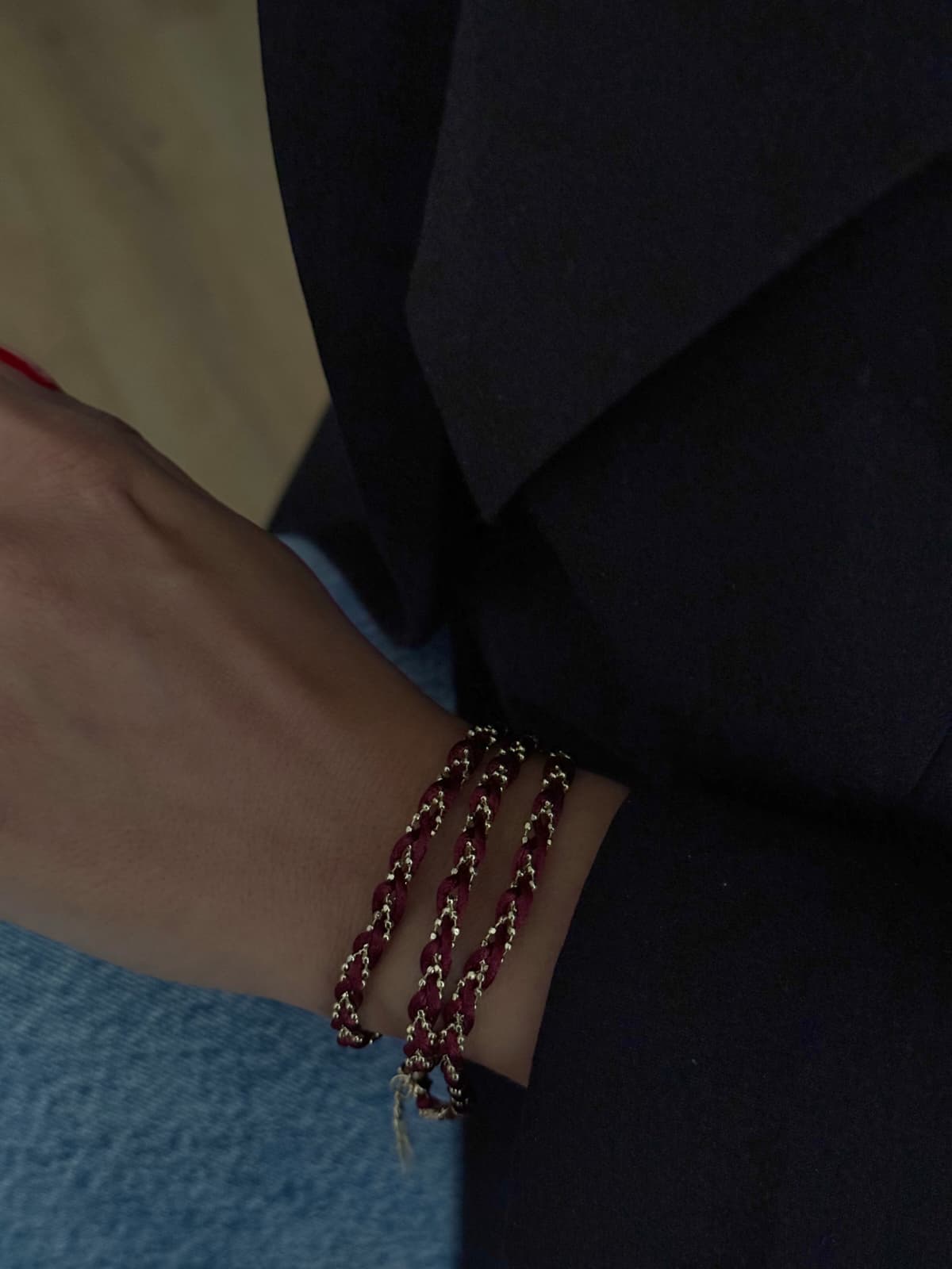 Multi Style Dorika Zincirli İp Detaylı Bileklik (KOD-378)