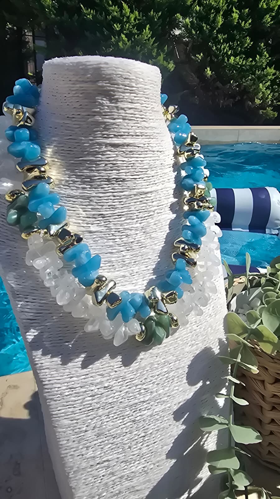 Azure Breeze Boncuk Kolye (KOD-490)