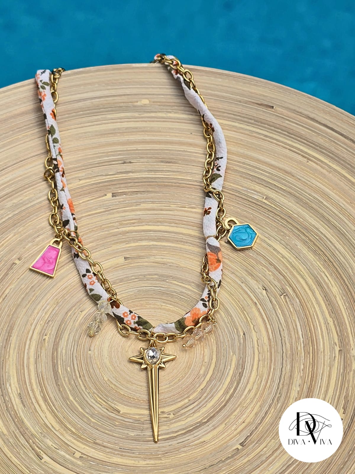 Steel Scarf Necklace Model 4 (KOD-245-3)