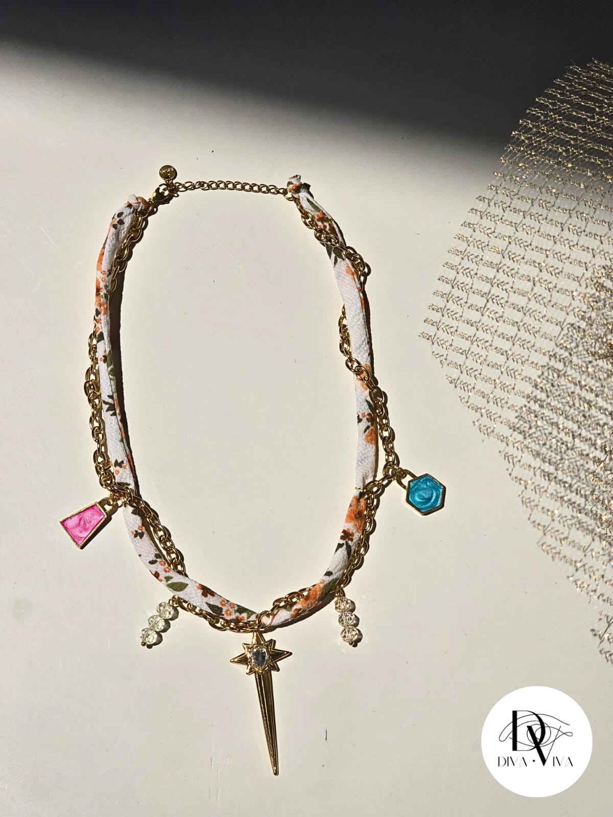 Steel Scarf Necklace Model 4 (KOD-245-3)