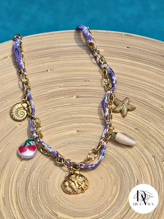 Steel Scarf Necklace Model 5 (KOD-245-4)