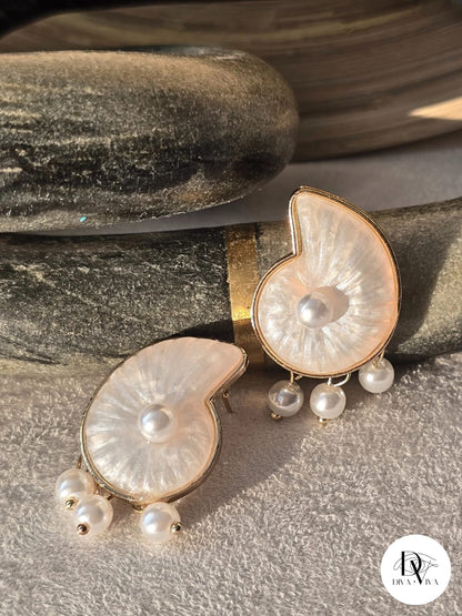 Pearl Shell Sallantılı Küpe (KOD-291)