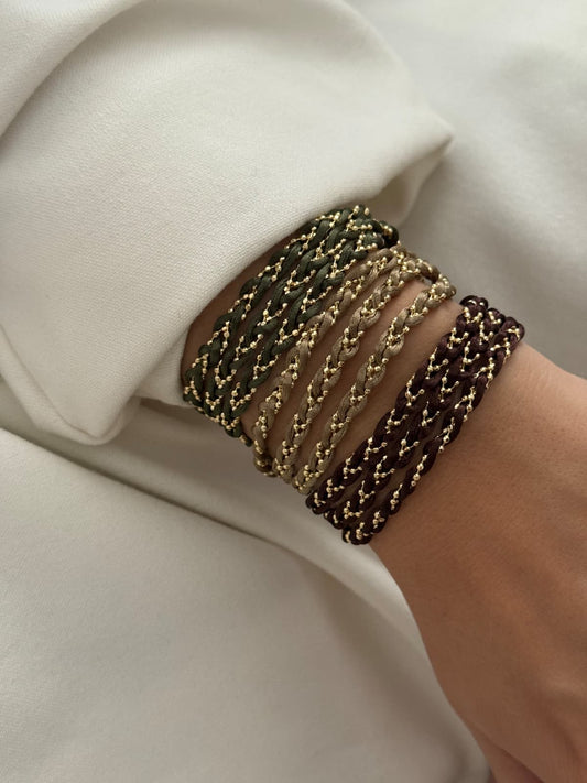 Multi Style Dorika Zincirli İp Detaylı Bileklik (KOD-378)