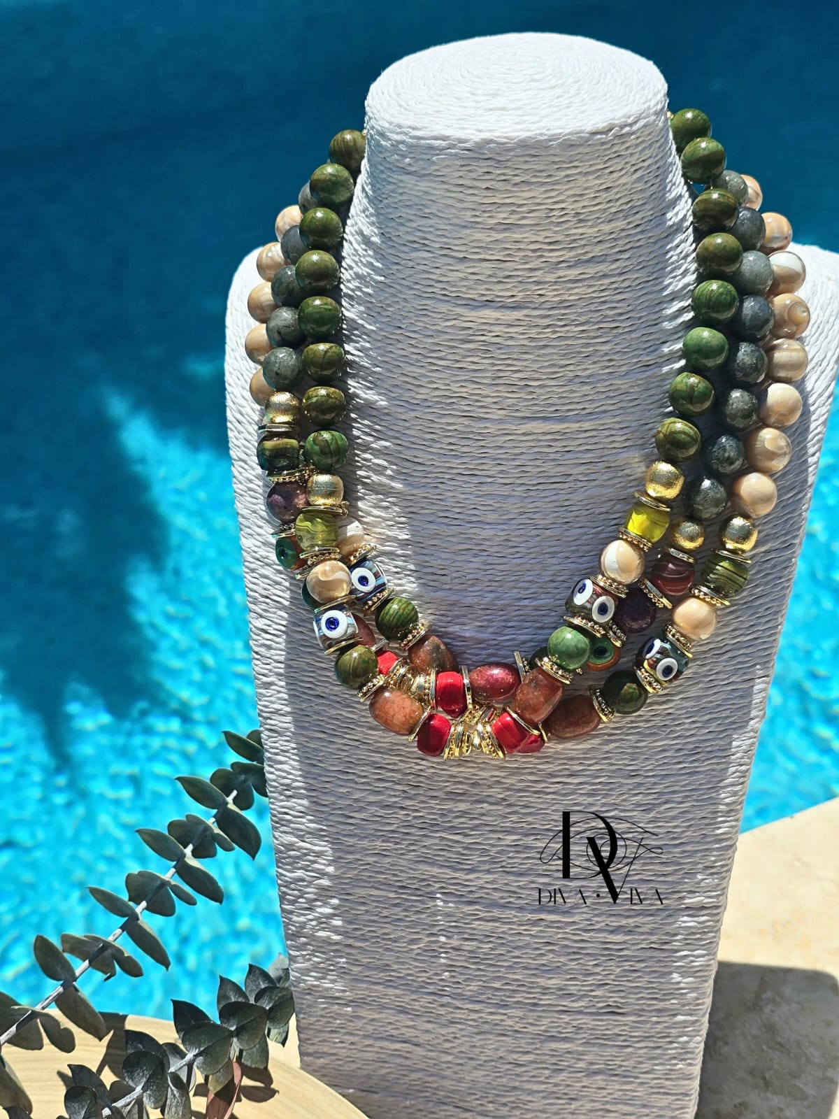 Soleia XVIII – Eye Mosaic Labradorit Kolye (KOD-210)