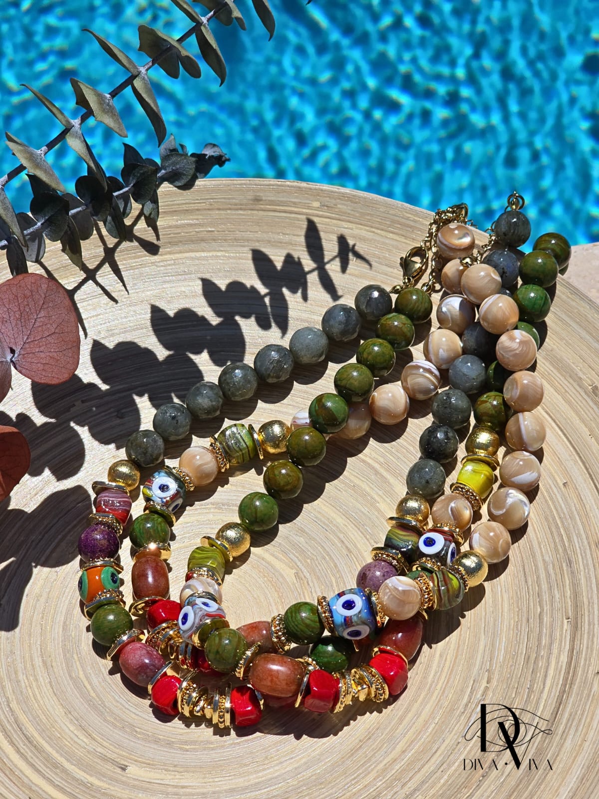 Soleia XVIII – Eye Mosaic Labradorit Kolye (KOD-210)