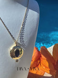 Noir Medallion Çelik Kolye (KOD-142)