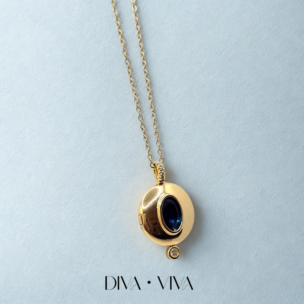 Noir Medallion Çelik Kolye (KOD-142)