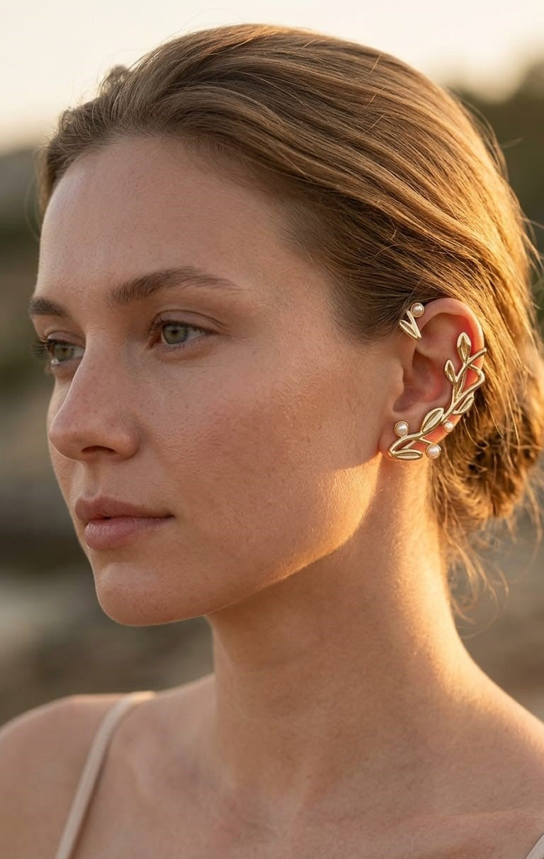 Olivia Pearl Vine Earcuff (KOD-484)