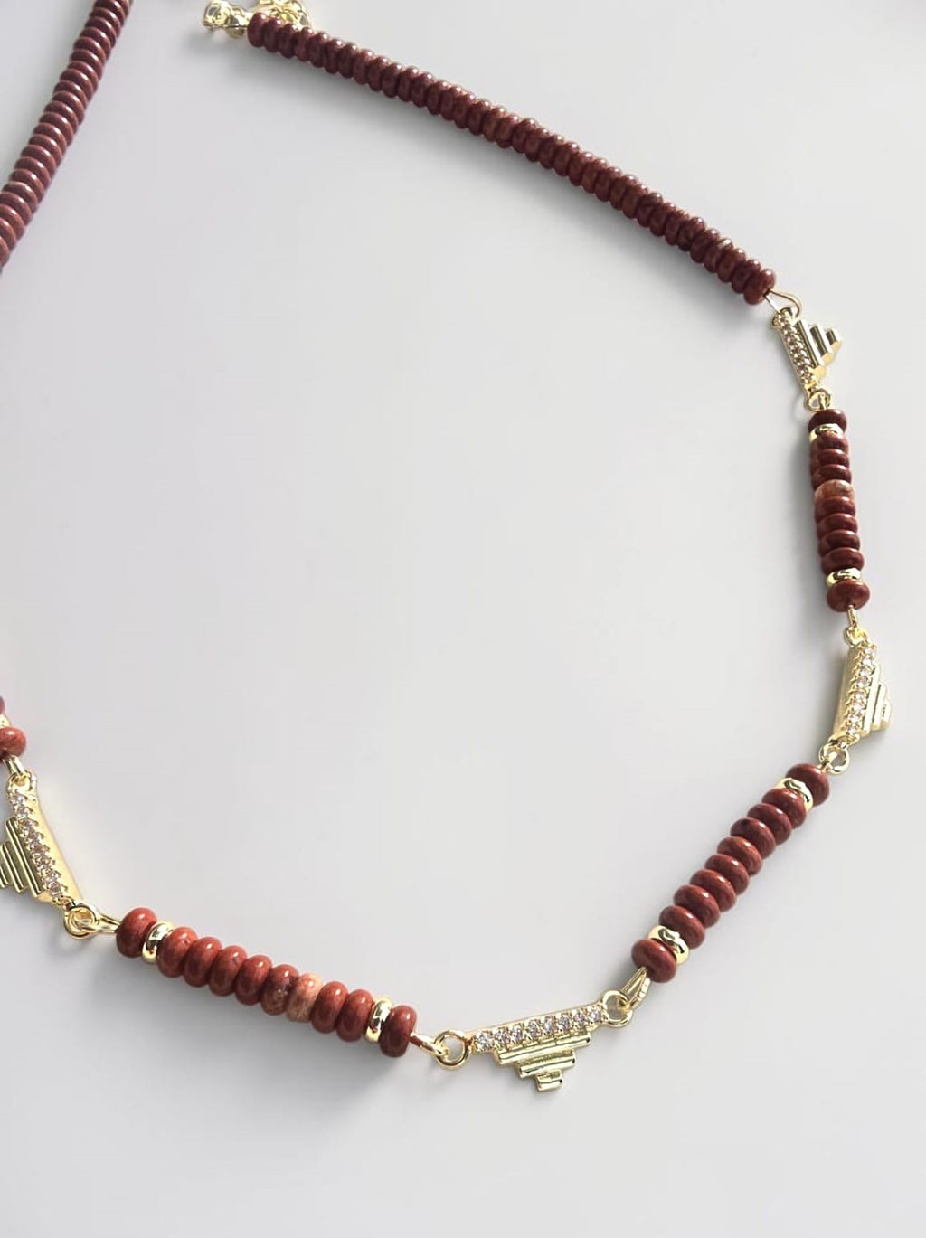 Soleia Beads Turkuaz / Bordo Kolye (KOD-481)