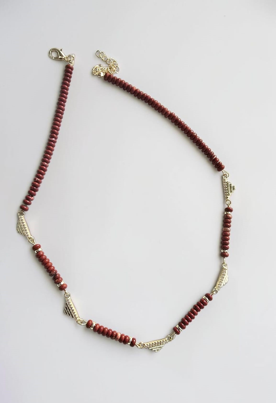 Soleia Beads Turkuaz / Bordo Kolye (KOD-481)