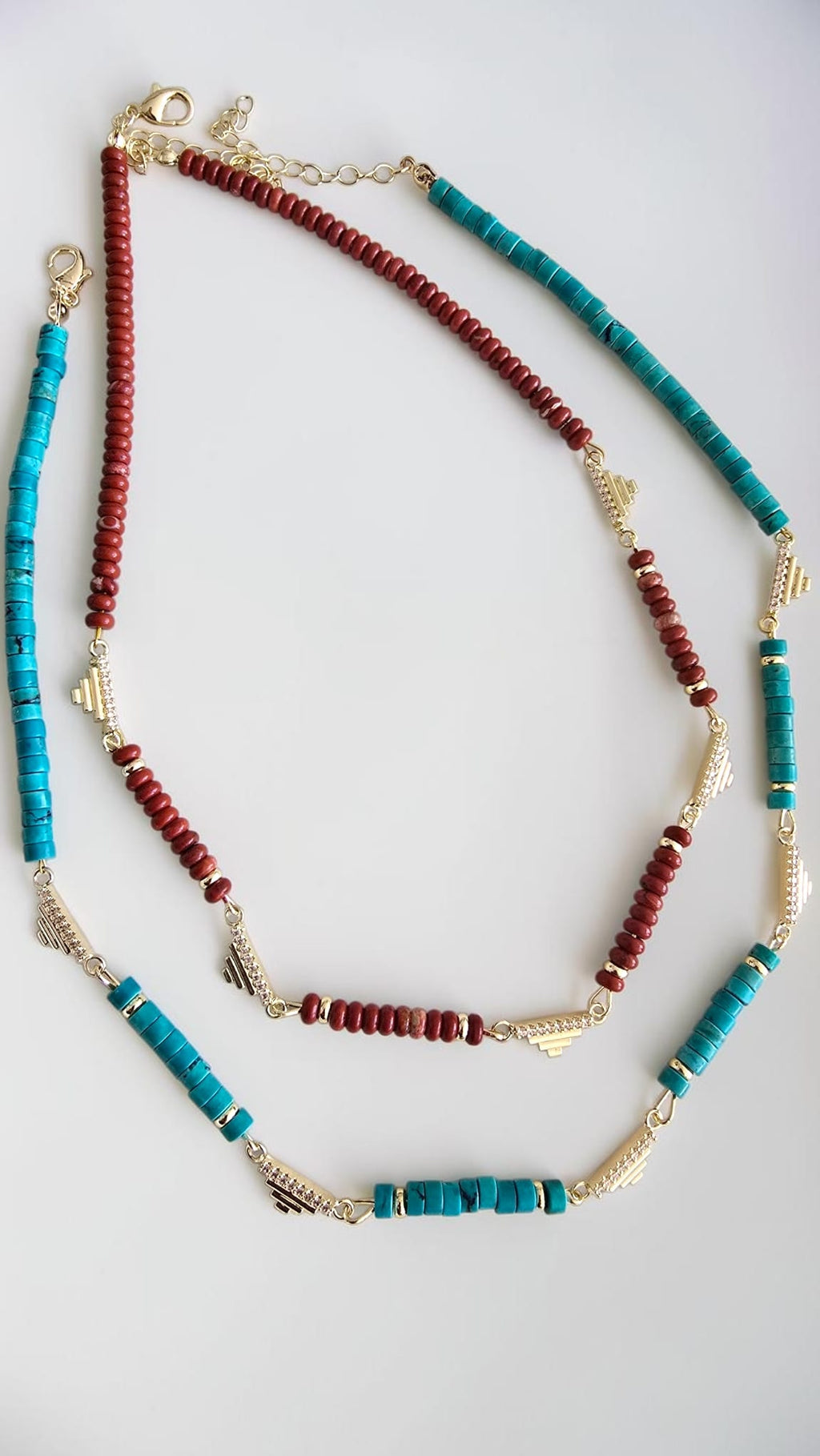 Soleia Beads Turkuaz / Bordo Kolye (KOD-481)