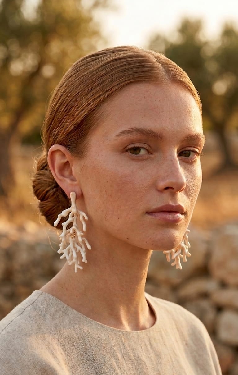 Coral Drop Sallantılı Küpe