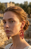 Coral Drop Sallantılı Küpe
