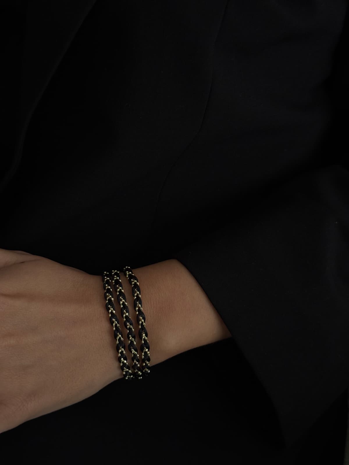 Multi Style Dorika Zincirli İp Detaylı Bileklik (KOD-378)