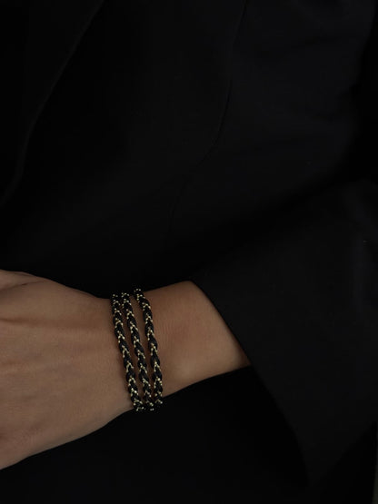 Multi Style Dorika Zincirli İp Detaylı Bileklik (KOD-378)