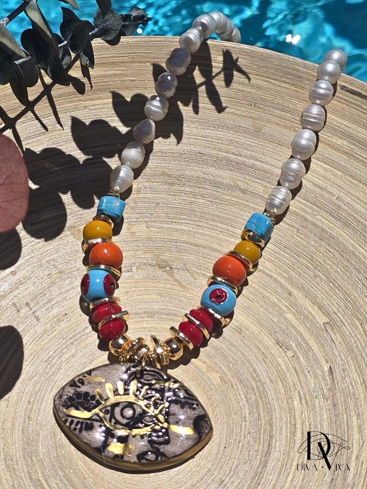 Soleia XXII – Azure Eye Amulet Kolye (KOD-214)