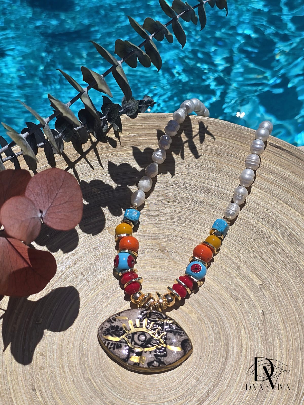 Soleia XXII – Azure Eye Amulet Kolye (KOD-214)