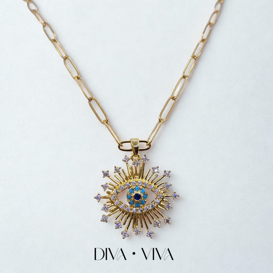 Solar Eye Çelik Kolye (KOD-137)