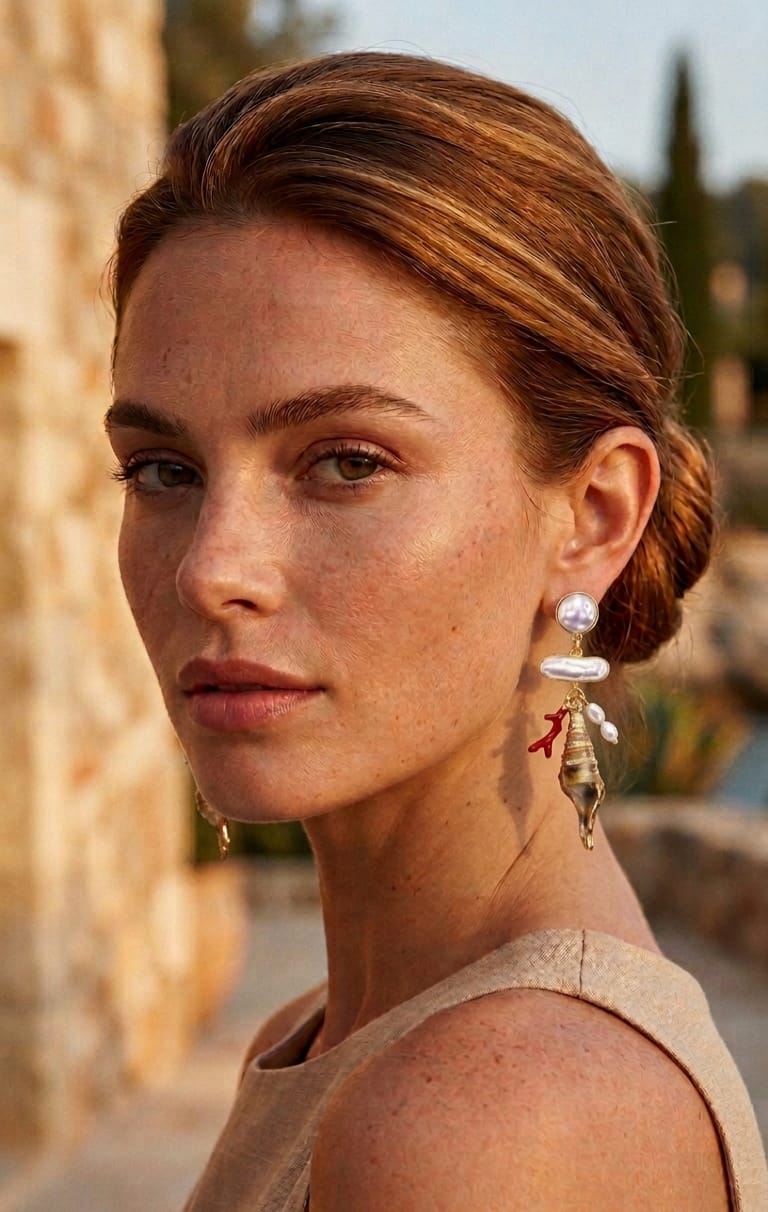 Spiral Pearl Sallantılı Küpe
