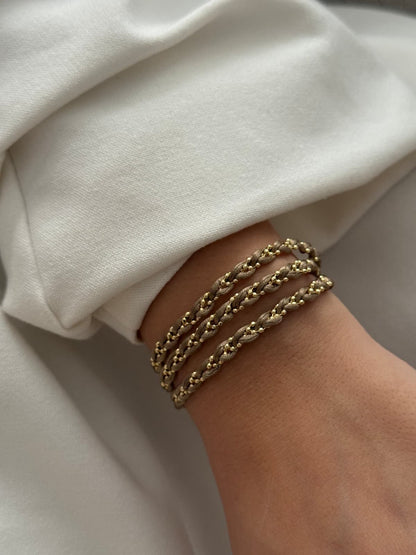 Multi Style Dorika Zincirli İp Detaylı Bileklik (KOD-378)