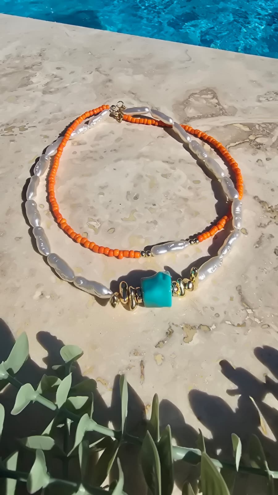 Coastal Duo Katmanlı Boncuk Kolye (KOD-491)